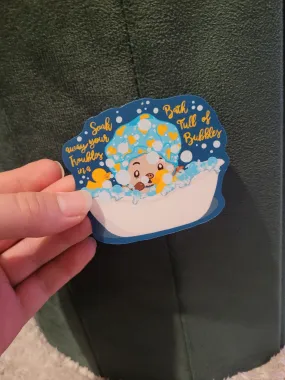 Owen bath time vinyl sticker