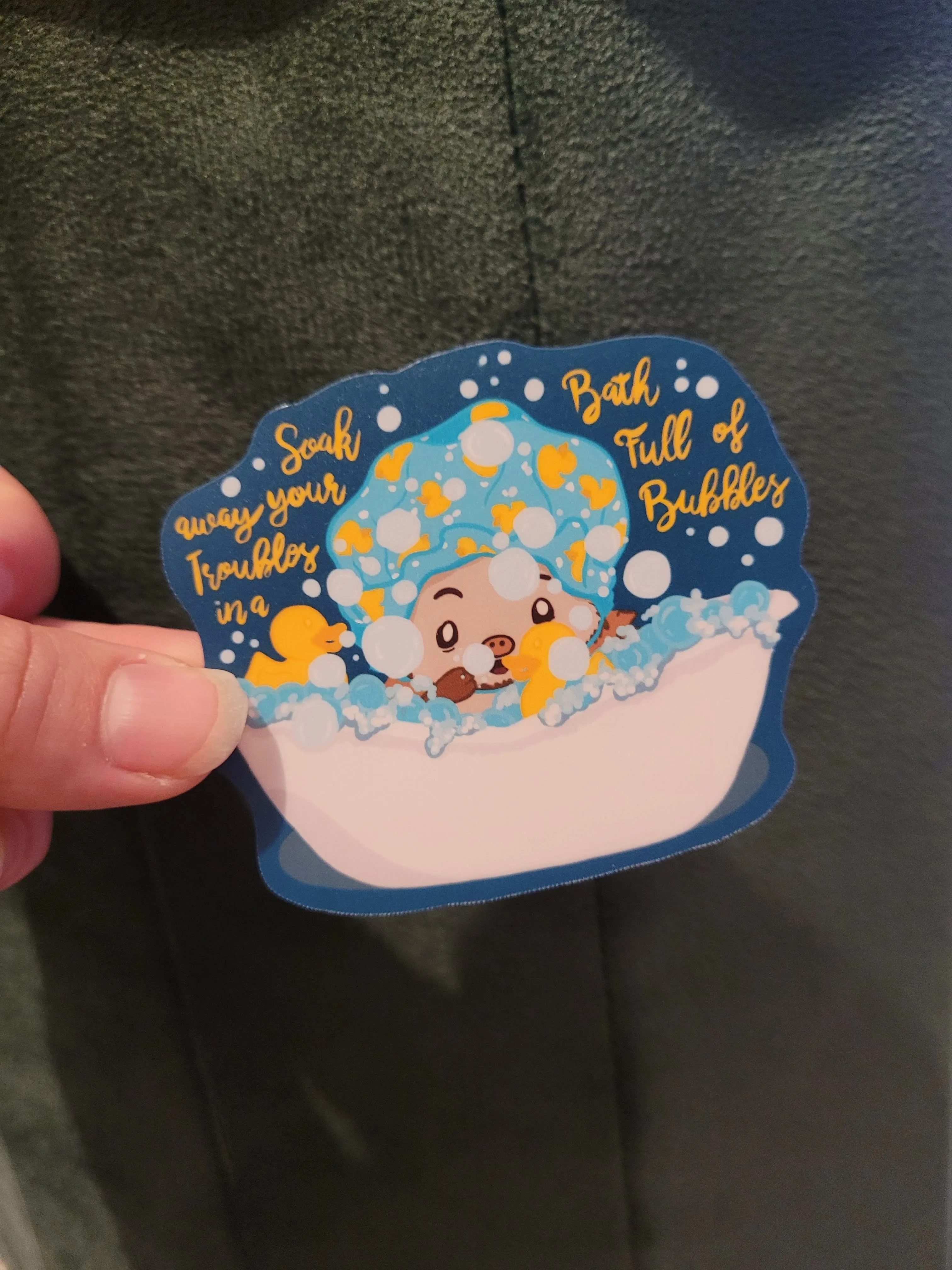 Owen bath time vinyl sticker