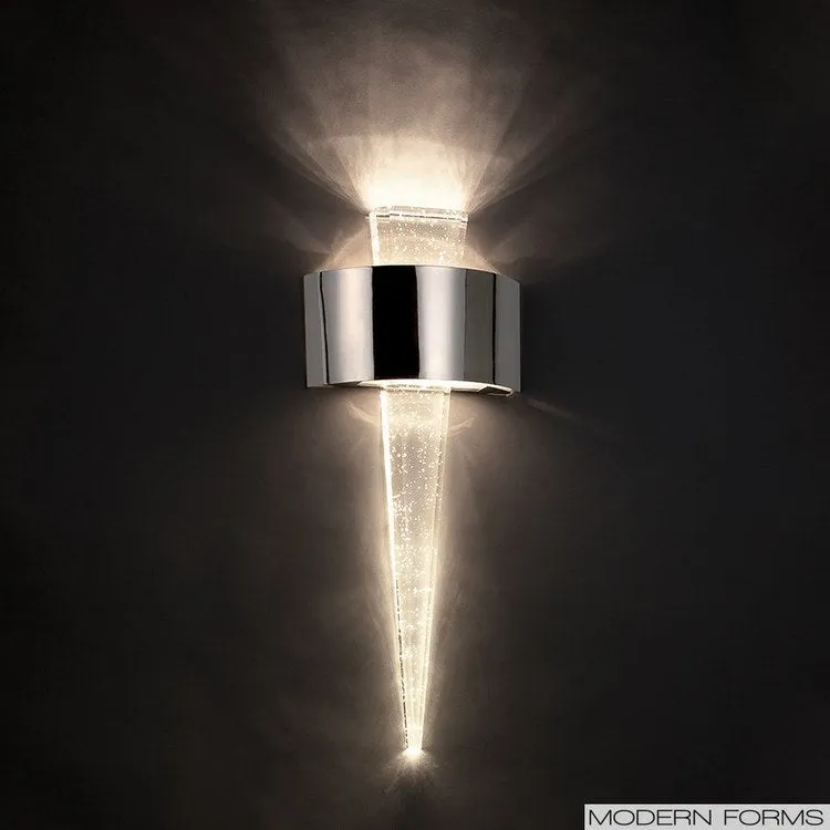 Palladian Two-Light LED Wall Sconce with Seeded Crystal 3000K