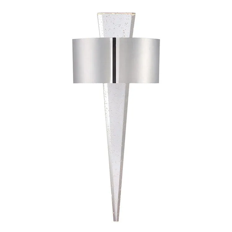 Palladian Two-Light LED Wall Sconce with Seeded Crystal 3000K