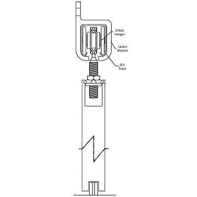 Pemko H800S-SW/8 Side Wall Mount Track System 96" Inch