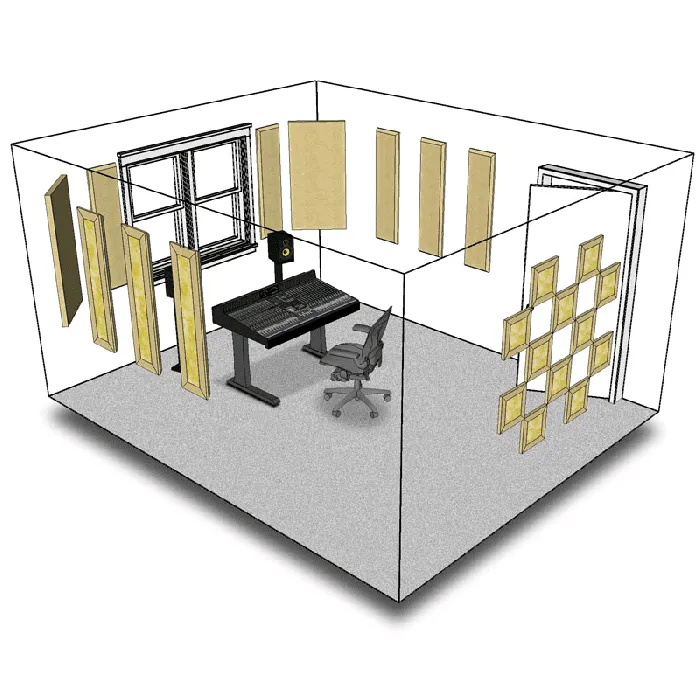 Primacoustic Room Kit for up to 150 sq. ft. (13.9 sqm) London 12 Beige