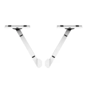 ProX XF-B3SIDESHELF WH White Pair of Audio Monitor DJ Lighting Side Mounting Stand for B3 DJ Table Workstation by Humpter
