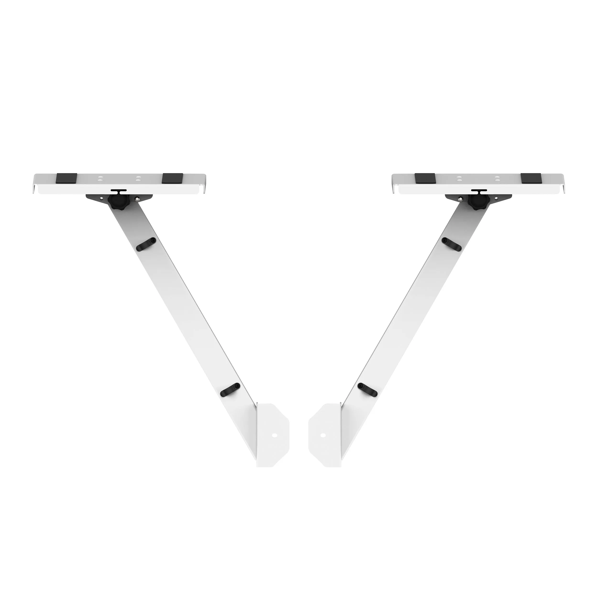ProX XF-B3SIDESHELF WH White Pair of Audio Monitor DJ Lighting Side Mounting Stand for B3 DJ Table Workstation by Humpter