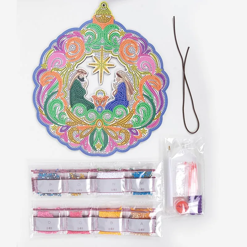 "Large Bauble" Crystal Art Wreath Kit
