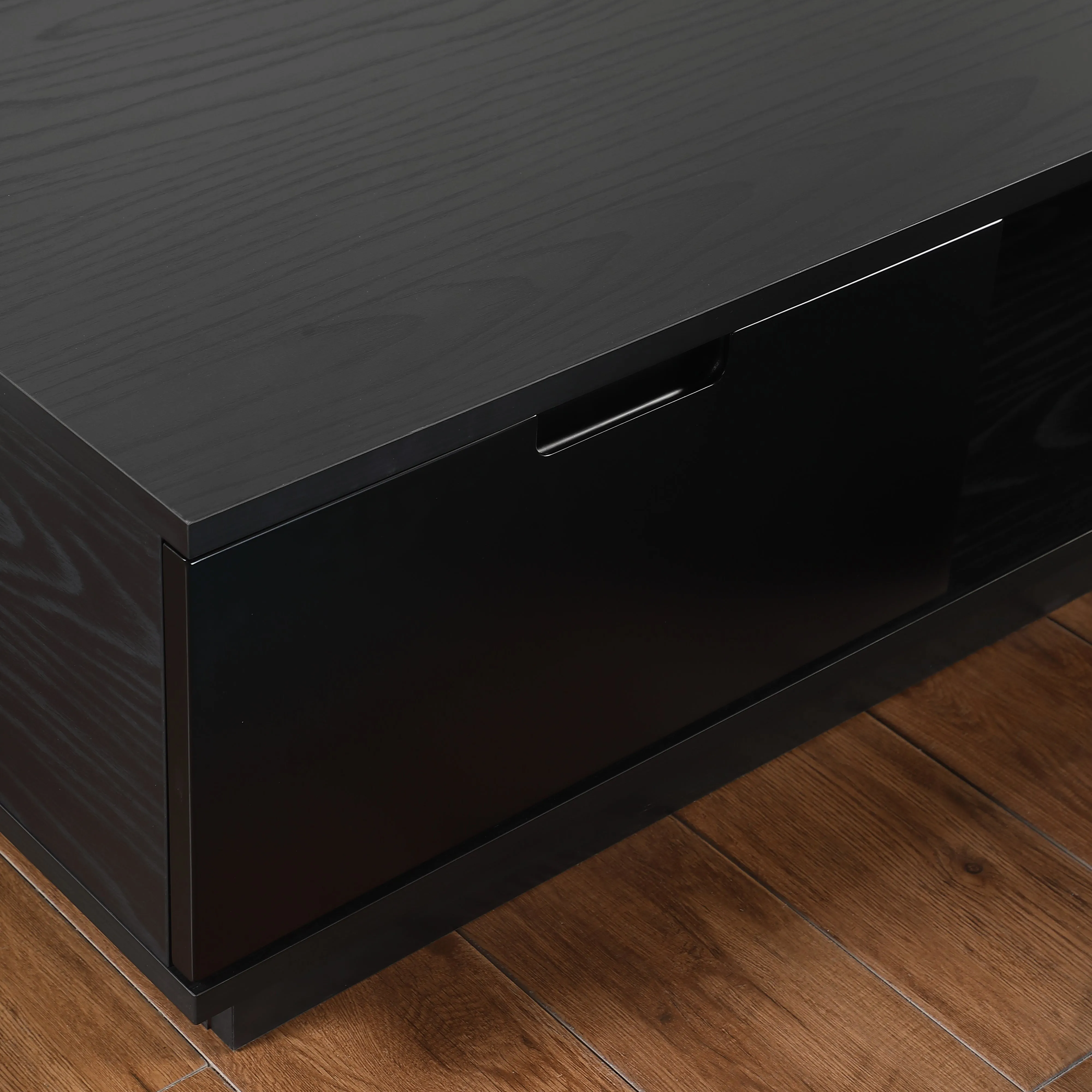 Rio Entertainment Center, TV Cabinet, Entertainment Unit 2200mm Low Line, Black Oak by Tauris