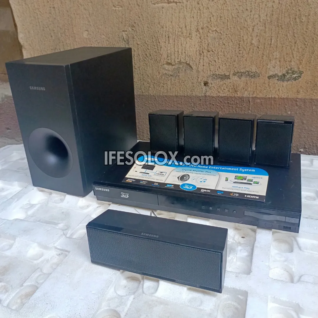Samsung HT-E3500 5.1Ch 500Watts Blu-ray 3D DVD Home Theater Complete Set (USB, Aux, FM, Optical, HDMI) - Foreign Used