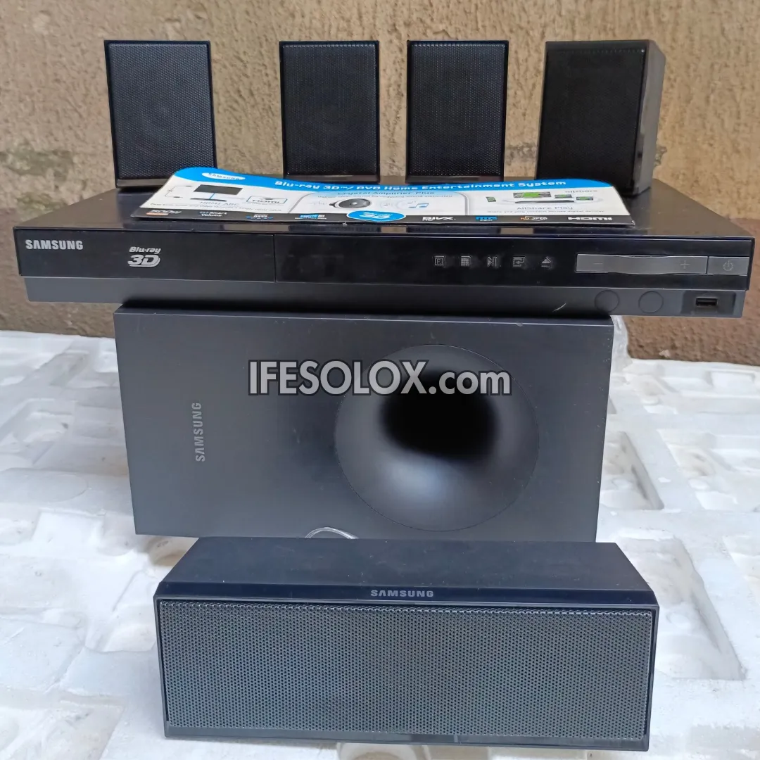 Samsung HT-E3500 5.1Ch 500Watts Blu-ray 3D DVD Home Theater Complete Set (USB, Aux, FM, Optical, HDMI) - Foreign Used