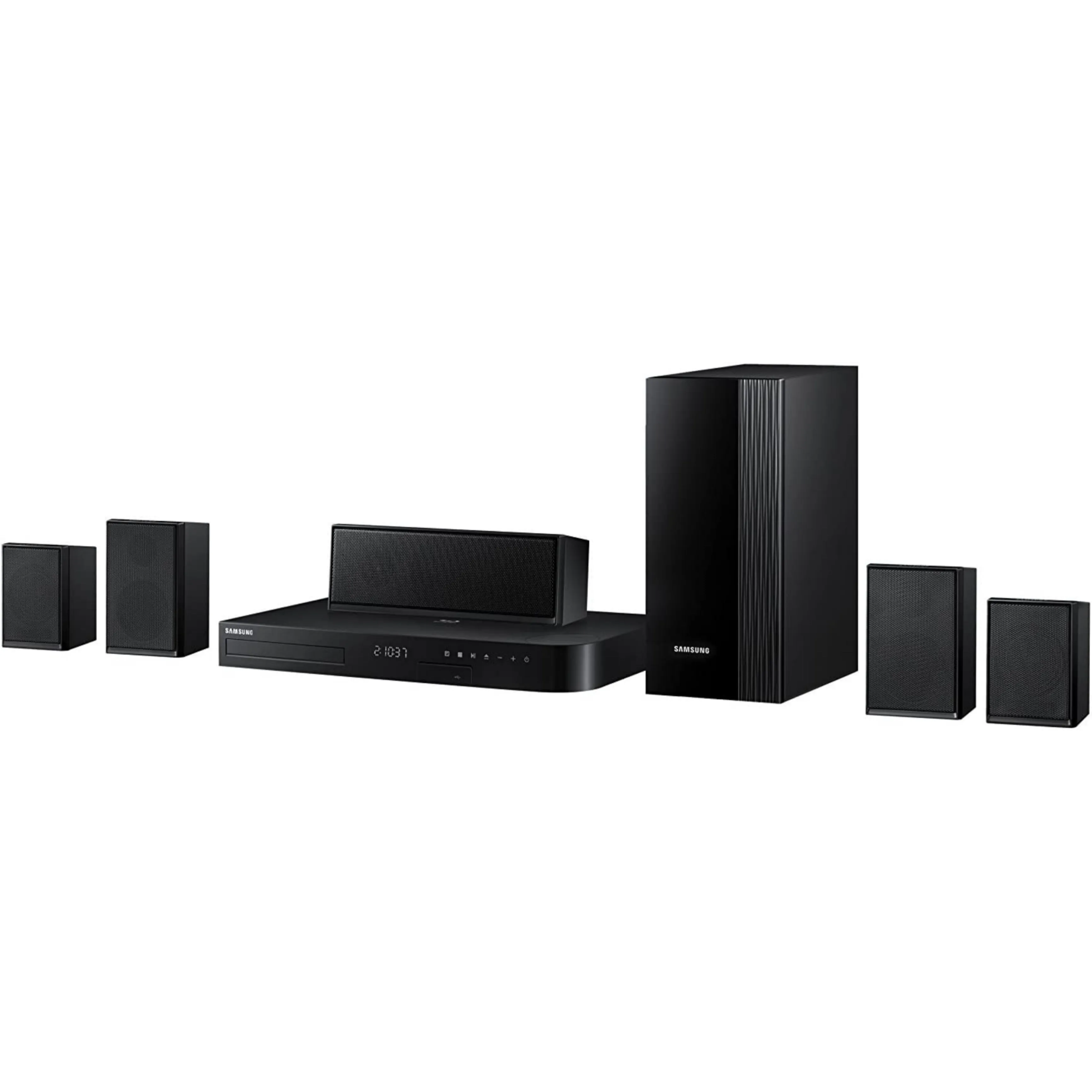 Samsung HT-J5100K 5.1Ch 1000Watts Blu-ray 3D Home Theater Complete Set (USB, Aux, FM, Optical, HDMI) - Foreign Used