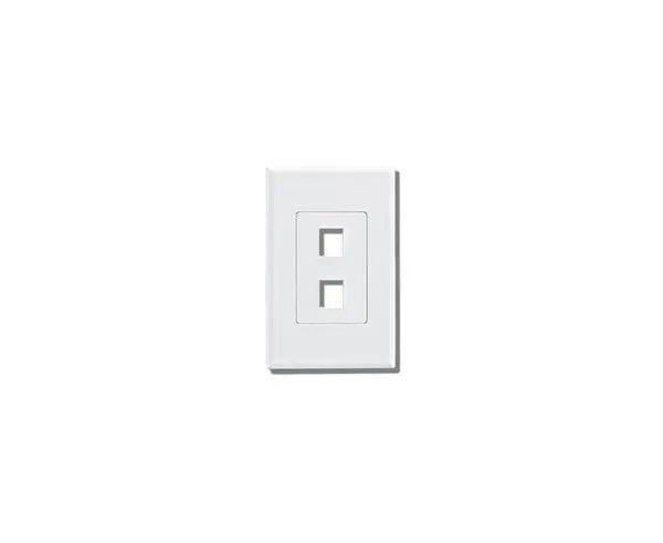 Screwless Keystone Wall Plate, Single-Gang - Up to 3-Ports - White