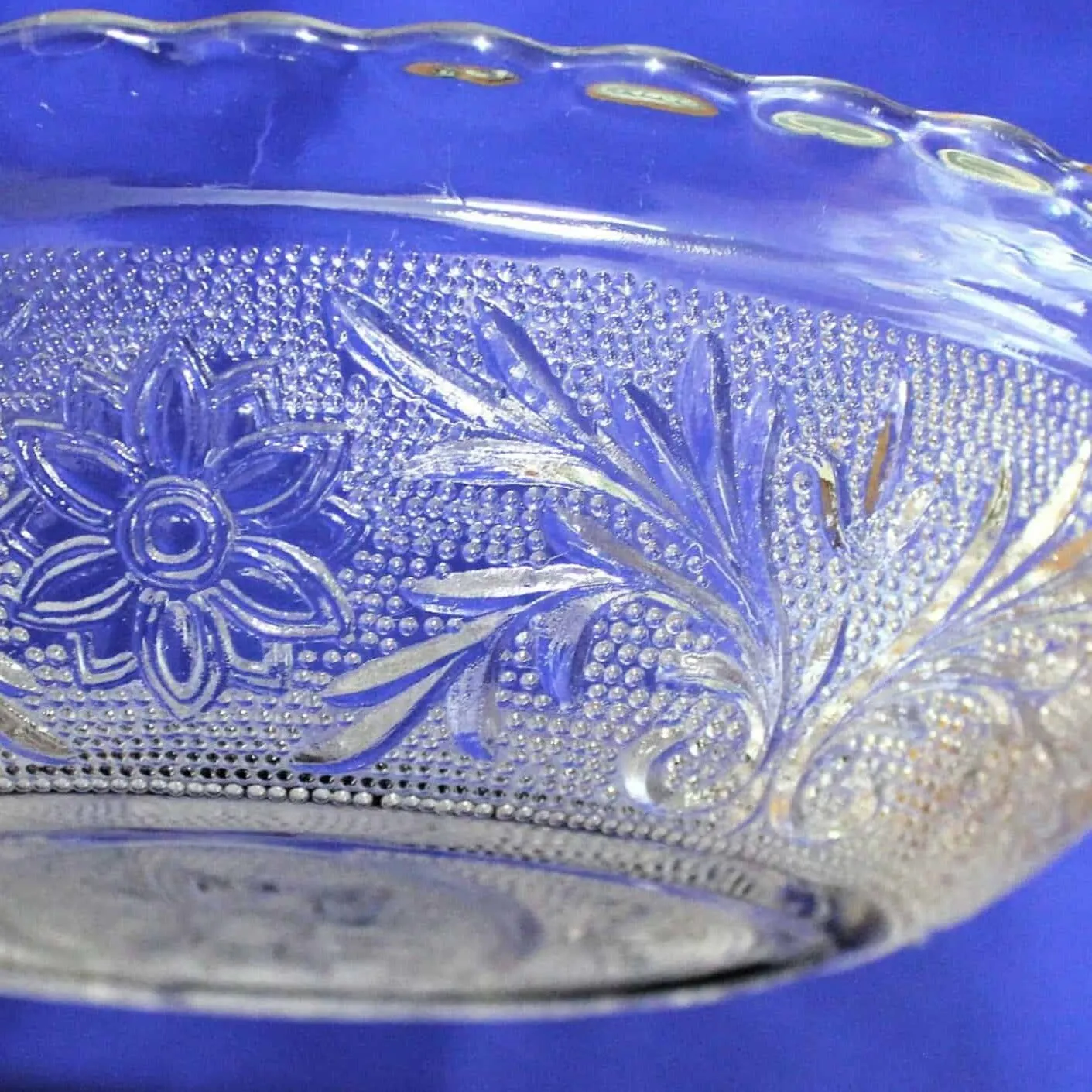 Serving Bowl, Anchor Hocking, Sandwich, Depression Glass, Vintage