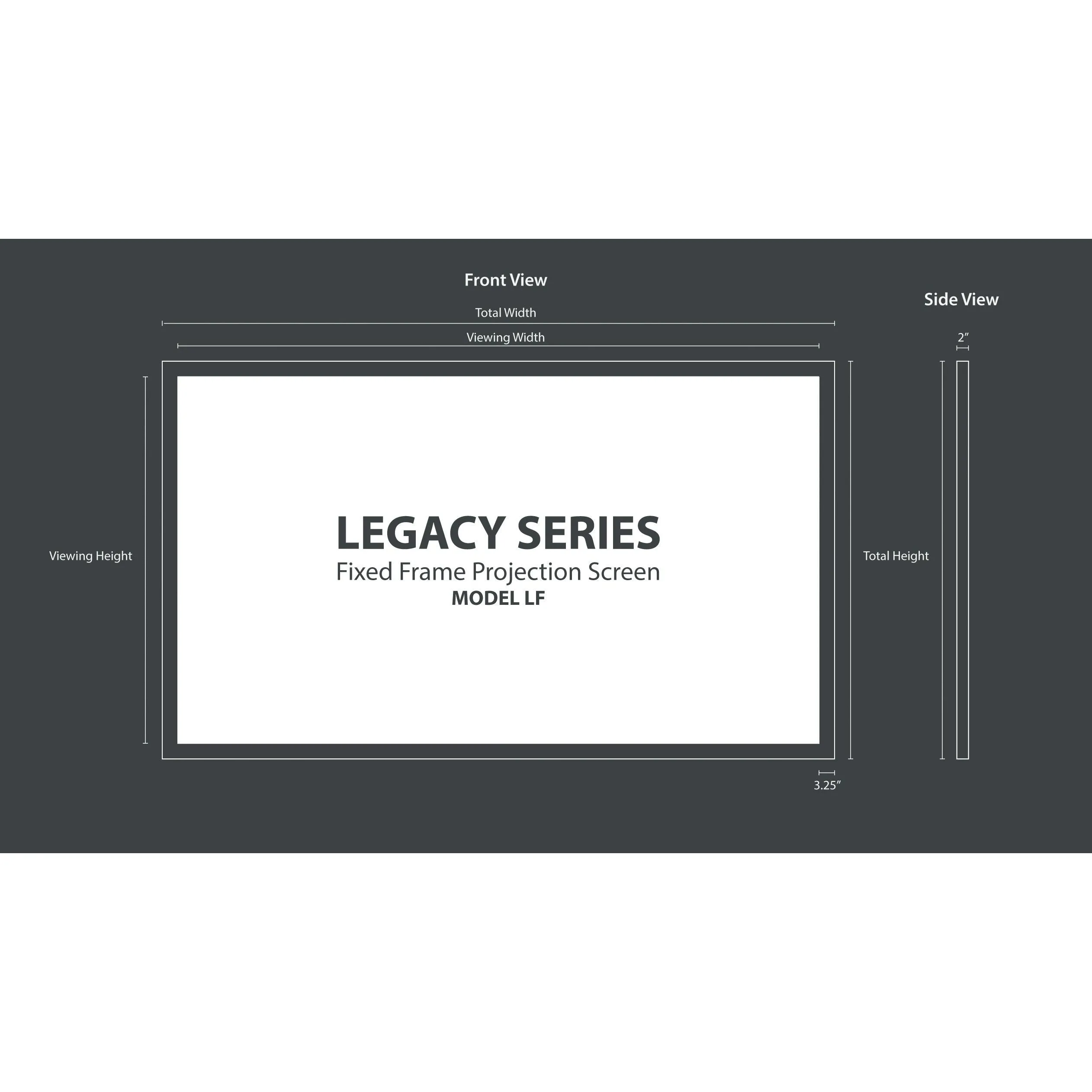 Severtson Screens Legacy Series Fixed Frame- 150" (130.5" x 73.5") HDTV [16:9] LF169150CW