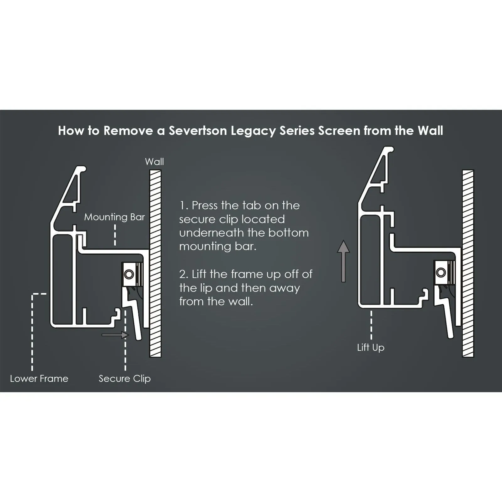 Severtson Screens Legacy Series Fixed Frame- 150" (130.5" x 73.5") HDTV [16:9] LF169150CW