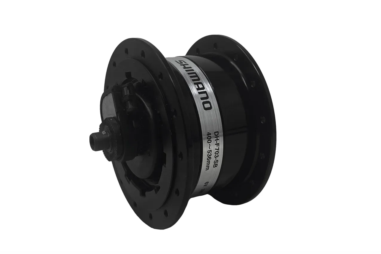 Shimano Capreo DH-F703-S Dynamo Hub - 28H - For Brompton / Folding Bikes - Black