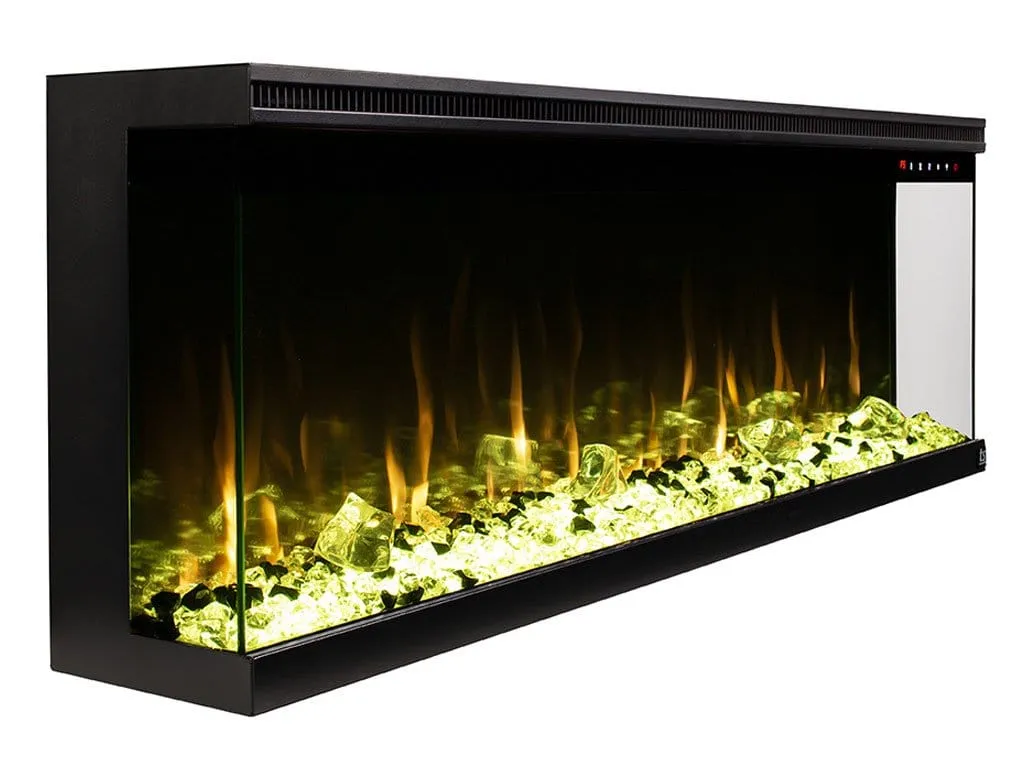Sideline Infinity 60 Inch 3 Sided Recessed Smart Electric Fireplace 80046