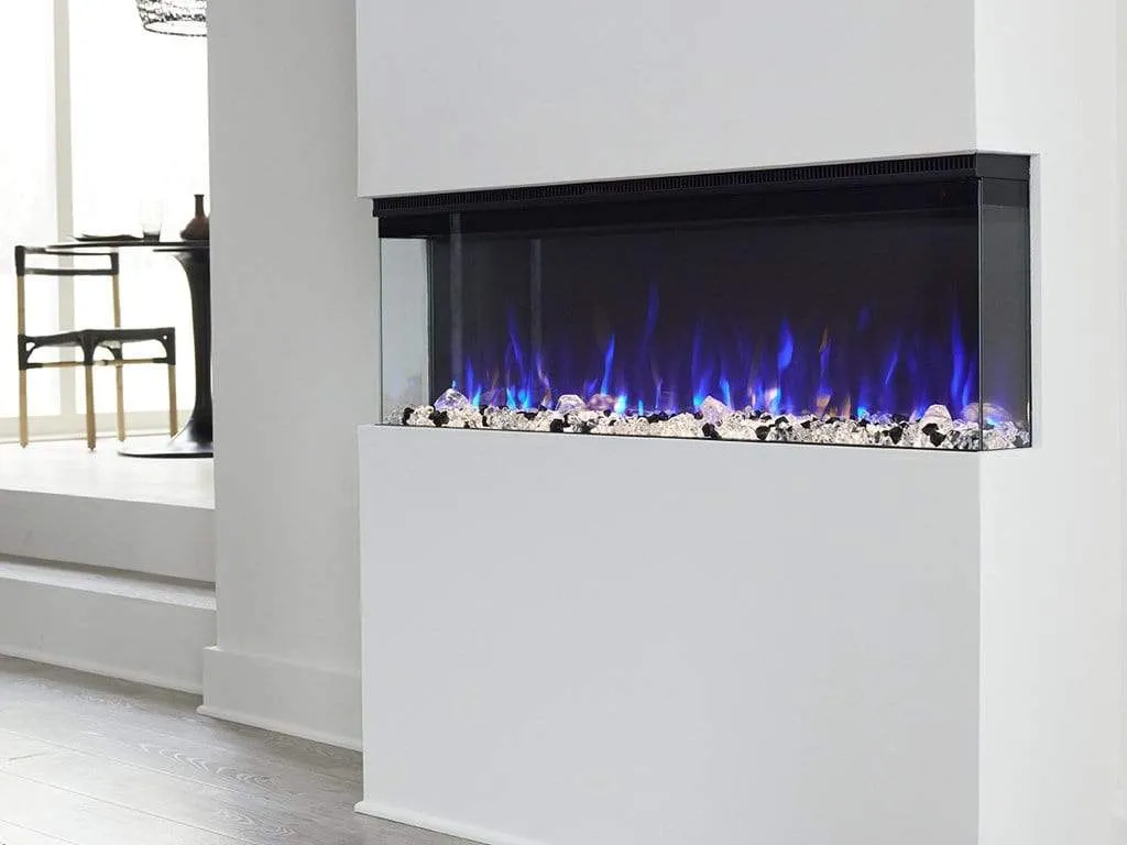 Sideline Infinity 60 Inch 3 Sided Recessed Smart Electric Fireplace 80046