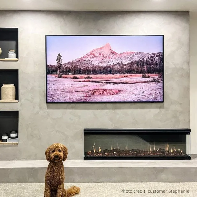 Sideline Infinity 60 Inch 3 Sided Recessed Smart Electric Fireplace 80046