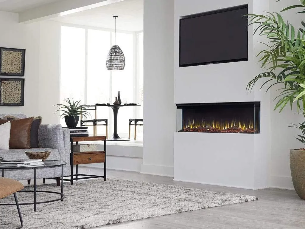 Sideline Infinity 60 Inch 3 Sided Recessed Smart Electric Fireplace 80046