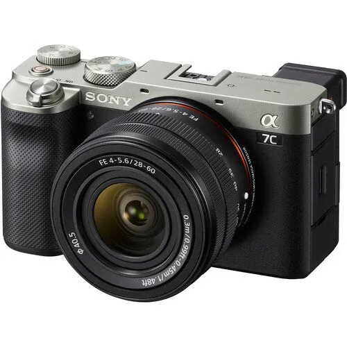 Sony A7C Full-Frame Compact Mirrorless Camera, FE 28-60mm F/4-5.6, Silver