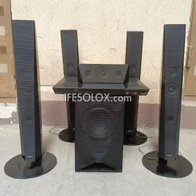 Pre-Owned Sony DAV-DZ550 5.1 Channel 1000W Bluetooth DVD Home Theater System with Tallboy Speakers and Dual Microphone Inputs