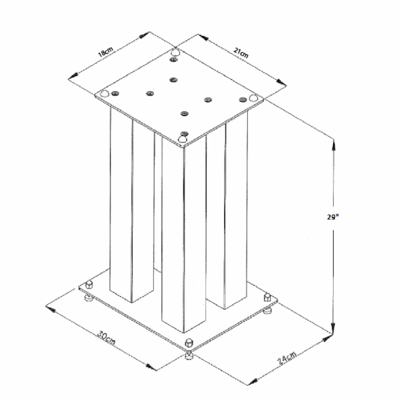 SP121-29 Modern Speaker Stand by Tauris