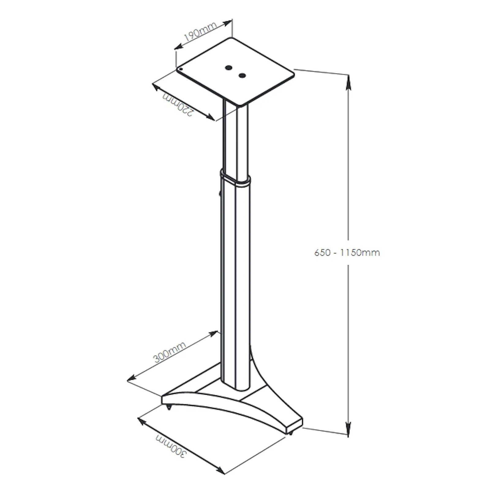SP148 Adjustable Modern Speaker Stand by Tauris™