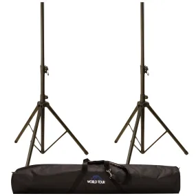 SS-P8 Speaker Stand 2-Pack, with Deluxe Series Side Impact Carry Bag