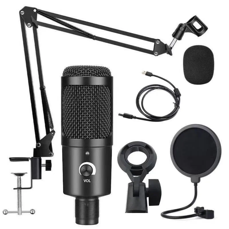 Studio-Grade USB Condenser Microphone - Versatile Recording Excellence