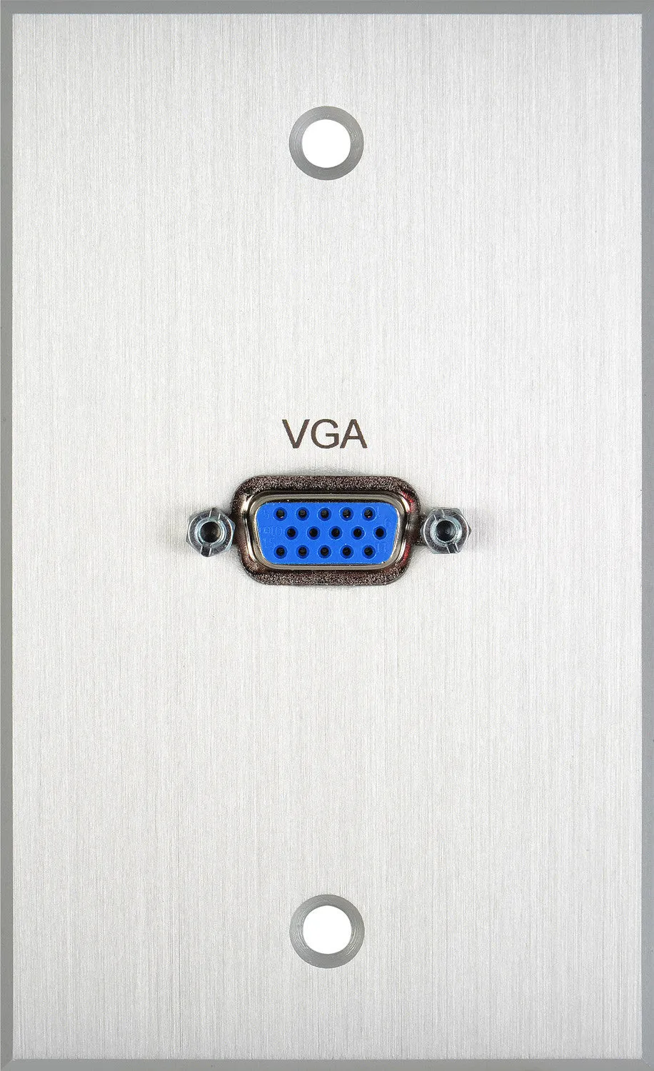TecNec Board Room Series 1-Gang Black Anodized Wall Plate with 1 High Density 15-Pin VGA Barrel Connector
