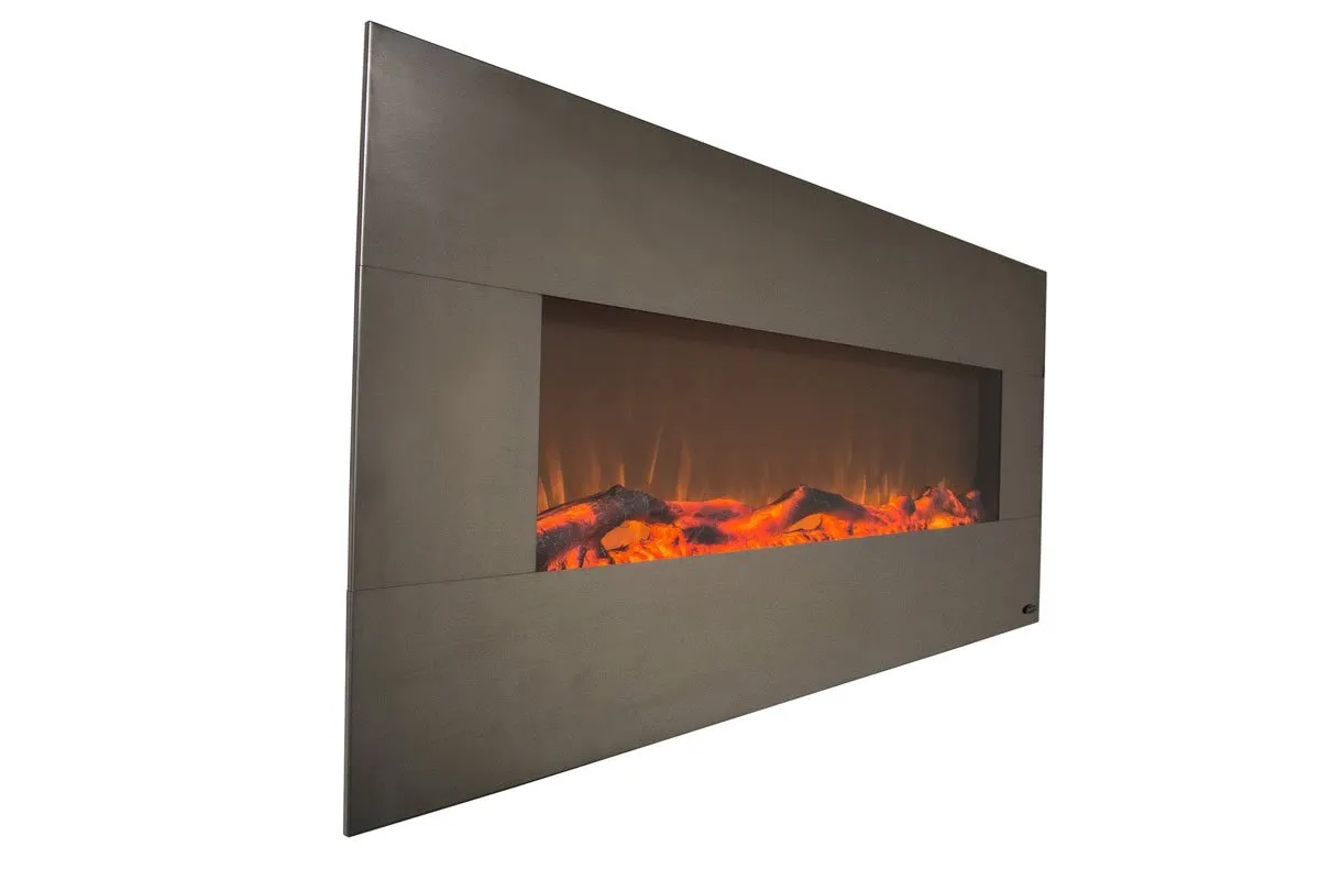 The Onyx Stainless 80026 50 Inch Wall Mounted Electric Fireplace