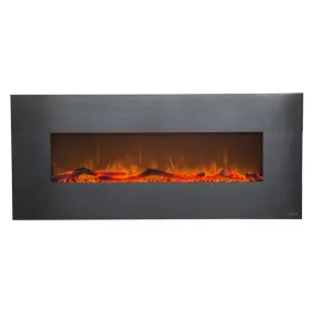 The Onyx Stainless 80026 50 Inch Wall Mounted Electric Fireplace