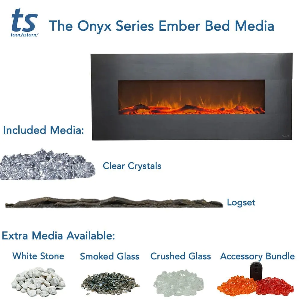 The Onyx Stainless 80026 50 Inch Wall Mounted Electric Fireplace