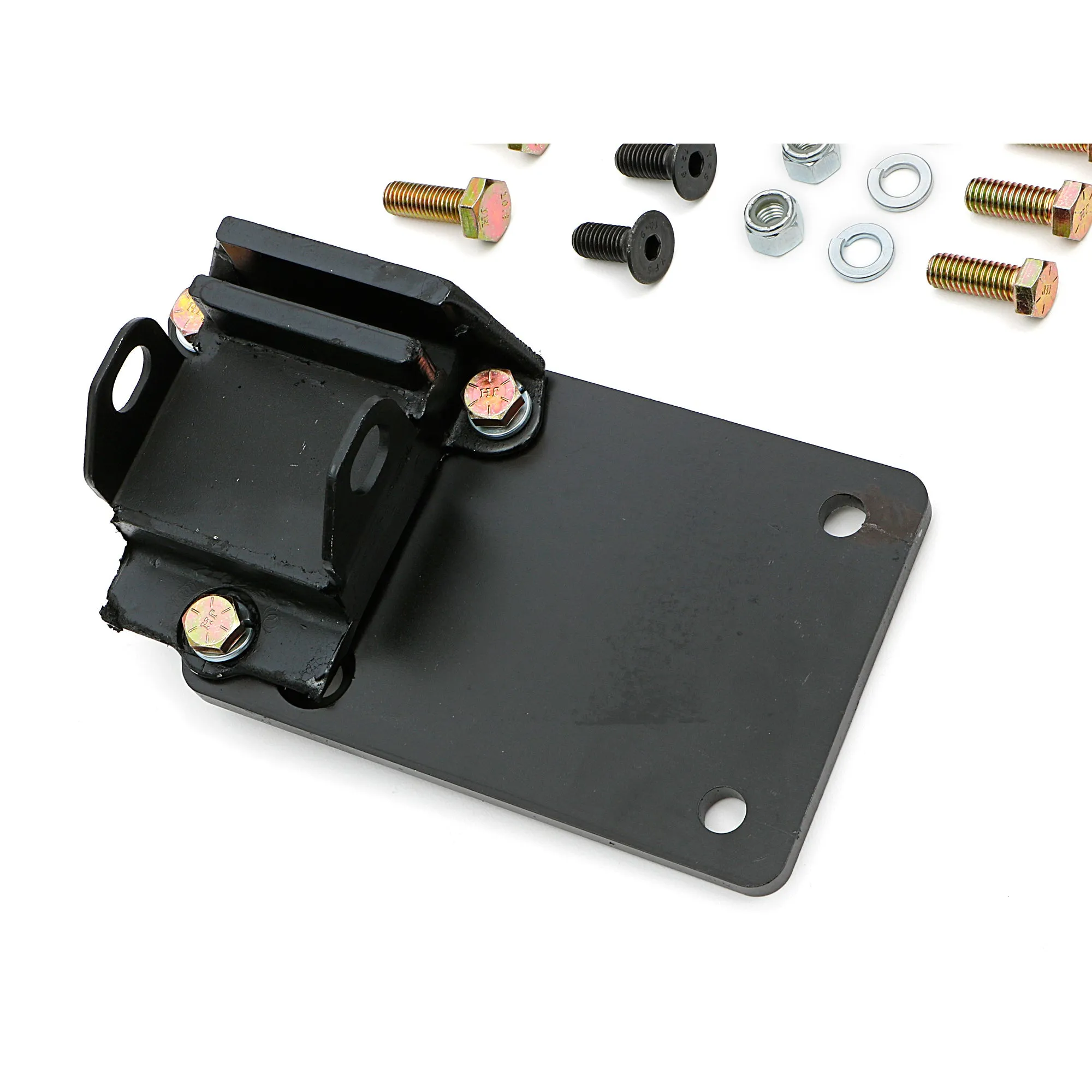 Trans-Dapt Motor Mount - Bolt-On - 1 in Offset - Rubber Pads - LS-Series Engines to GM 3-Bolt
