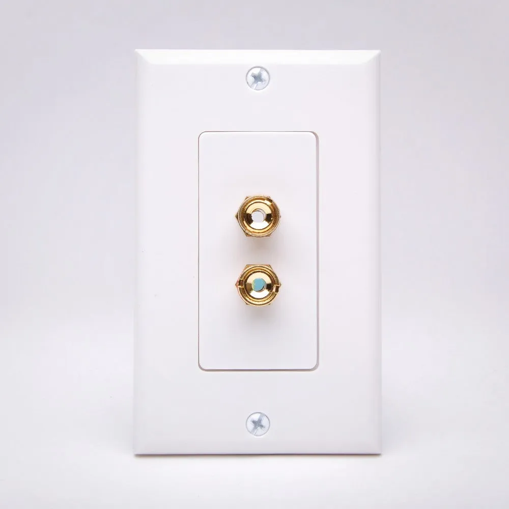 Vanco 28146W 1 Pair Binding Post Decor Wall Plate
