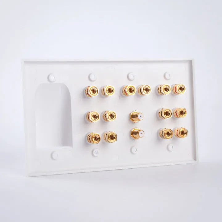 Vanco HTWP72BW 7.2 Home Theater Wall Plate w/ Bulk Cable