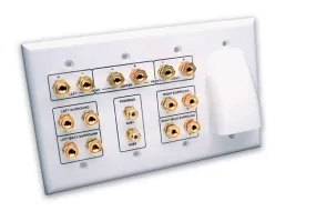 Vanco HTWP72BW 7.2 Home Theater Wall Plate w/ Bulk Cable