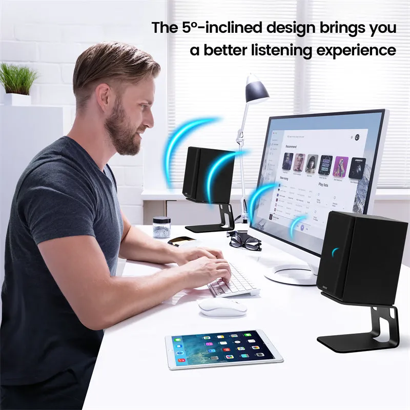 Vaydeer Metal Desktop Speaker Stand (1 Pair)
