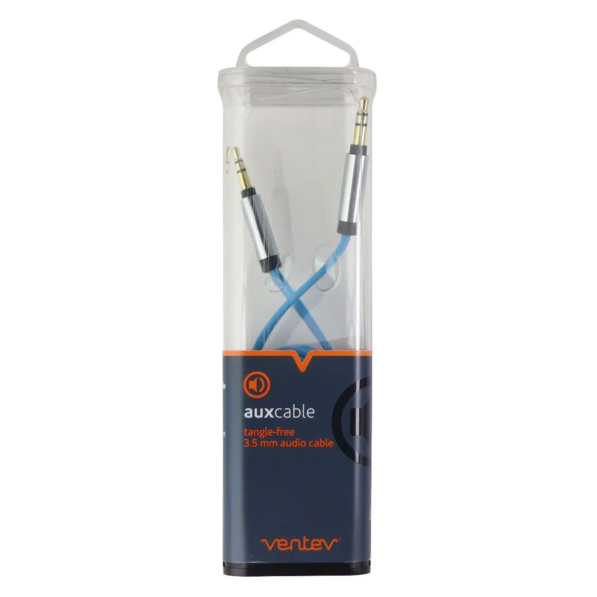 Ventev (4-Foot) 3.5mm to 3.5mm Tangle-Free Audio/Aux Cable - Blue