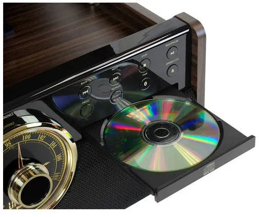 VICTROLA 7 in 1 Nostalgic Turntable with CD, radio & Cassette - VTA-370B