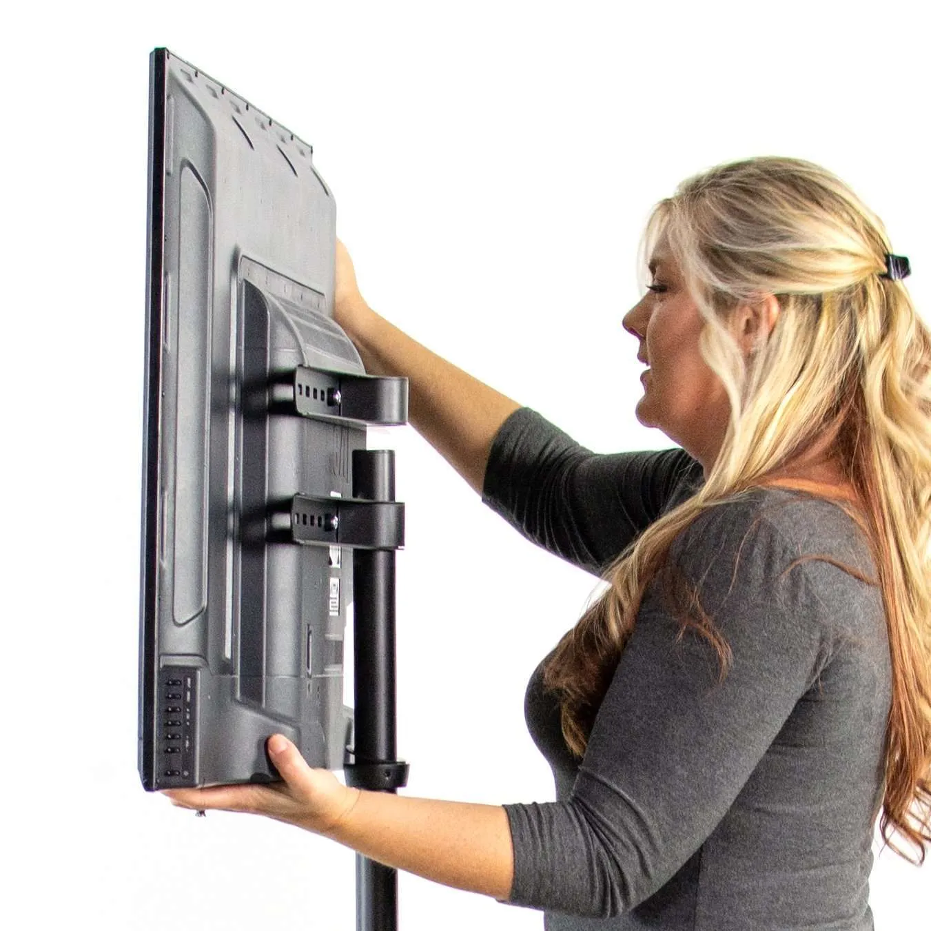 VIVO Black Easel Stand for 45" to 65" TVs, STAND-TV65A