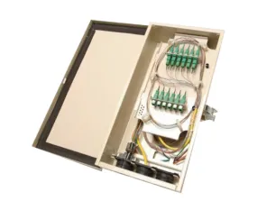 Wall Mount Fiber Patch Panel, NEMA 1 Rated, Up to 12 SC Connections, Up to 36 Splices