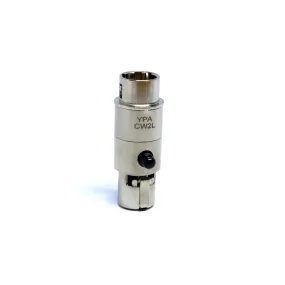 YPA MICROPHONES CW2L ADAPTER CONVERTS AUDIO TECHNIA CW-STYLE MIC TO Lectrosonics WIRELESS TRANSMITTER TA5F