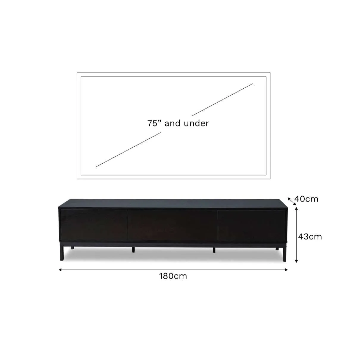 Zander Entertainment Unit - Black