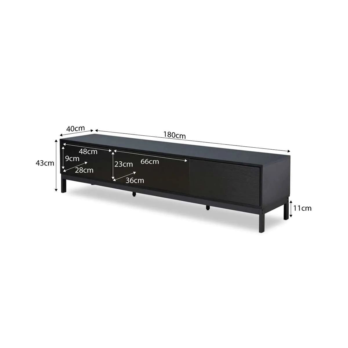 Zander Entertainment Unit - Black