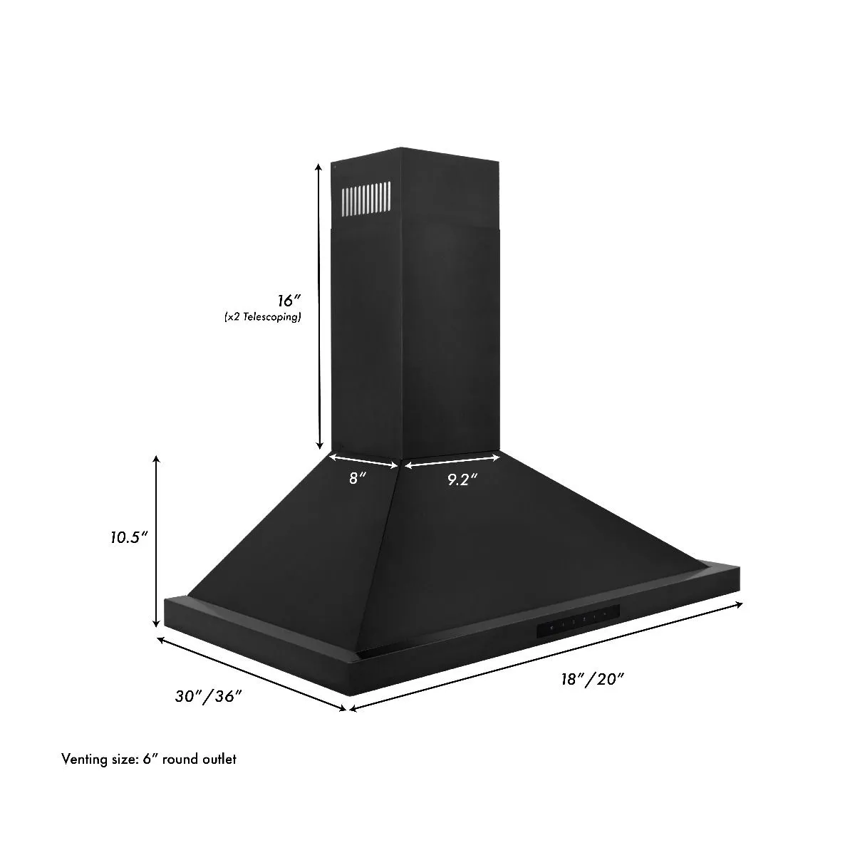 ZLINE 4-Piece Appliance Package - 30-Inch Rangetop with Brass Burners, Refrigerator, 30-Inch Electric Wall Oven, and Convertible Wall Mount Hood in Black Stainless Steel (4KPR-RTBRH30-AWS)